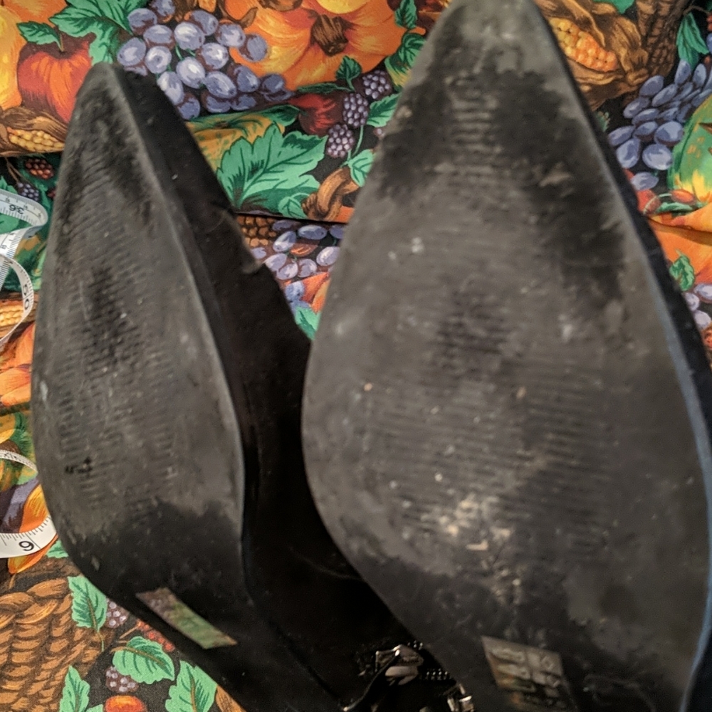 Navy/Black suede booties - Picture 7 of 12